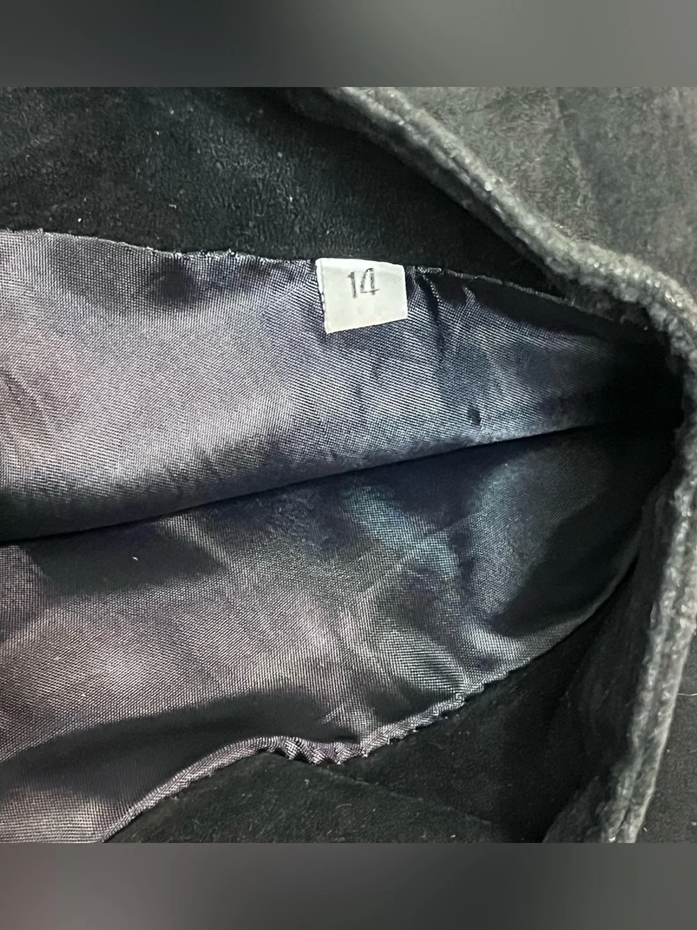 Vintage Black Suede 100% Genuine Leather Maxi Skirt Vintage Size 14 Long Western